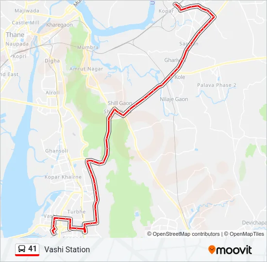 41 Bus Line Map