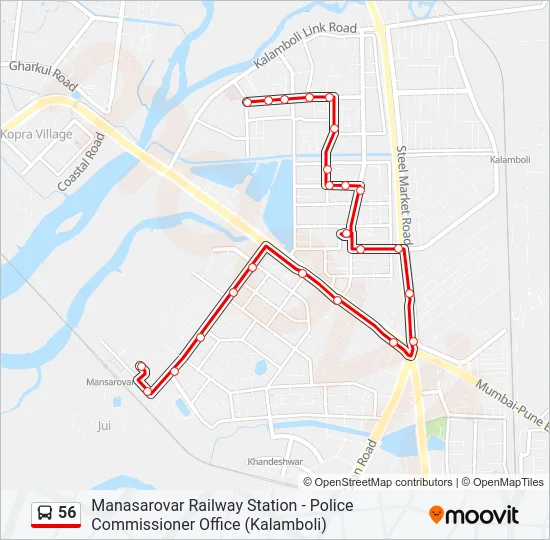 56 Bus Line Map