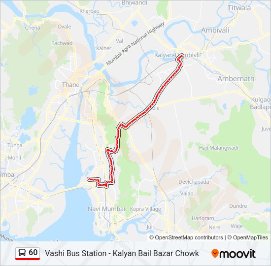 60 Bus Line Map