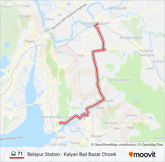 71 Bus Line Map