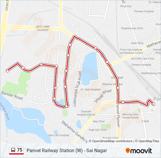 75 Bus Line Map