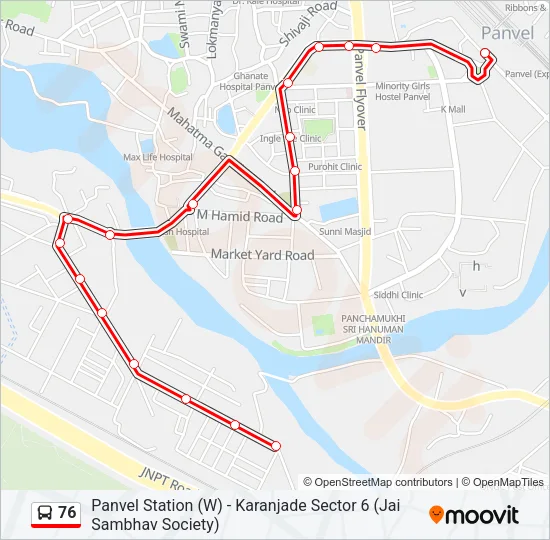 76 Bus Line Map