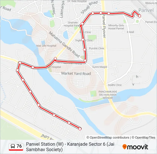 76 Bus Line Map