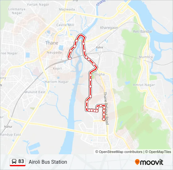 83 Bus Line Map