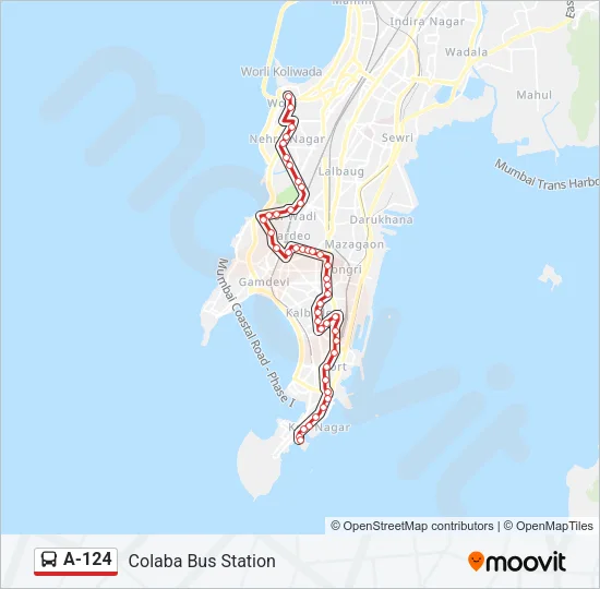A-124 Bus Line Map