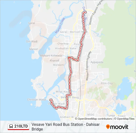 210LTD Bus Line Map