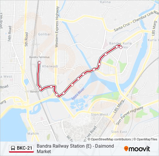 BKC-21 bus Line Map