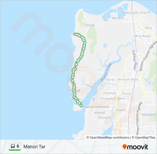 6 Bus Line Map