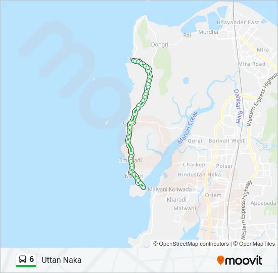 6 Bus Line Map