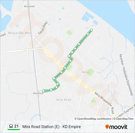 21 Bus Line Map