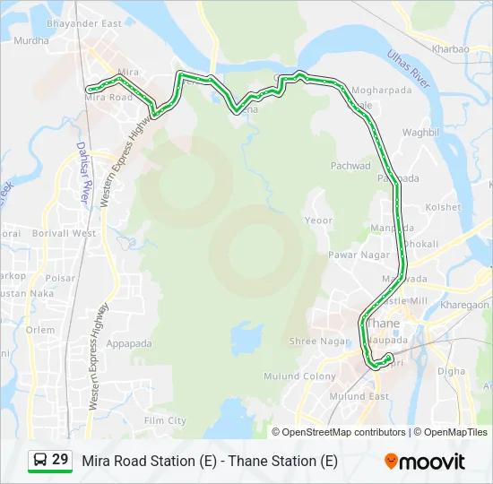 29 Bus Line Map