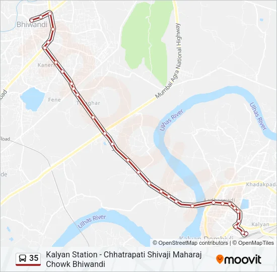 35 Bus Line Map