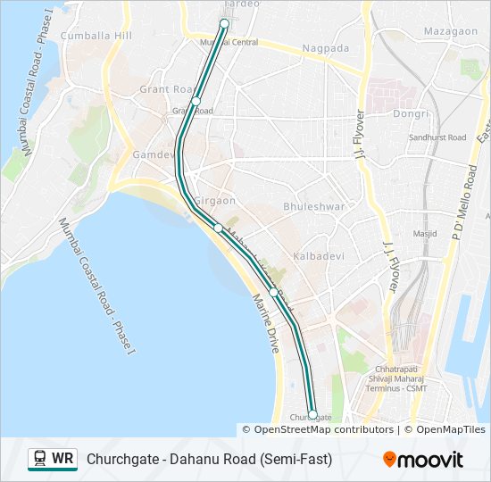 Mumbai Route Map Road Wr Route: Schedules, Stops & Maps - Mumbai Central (Slow) (Updated)