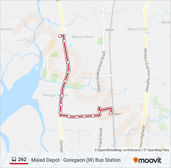 262 Bus Line Map