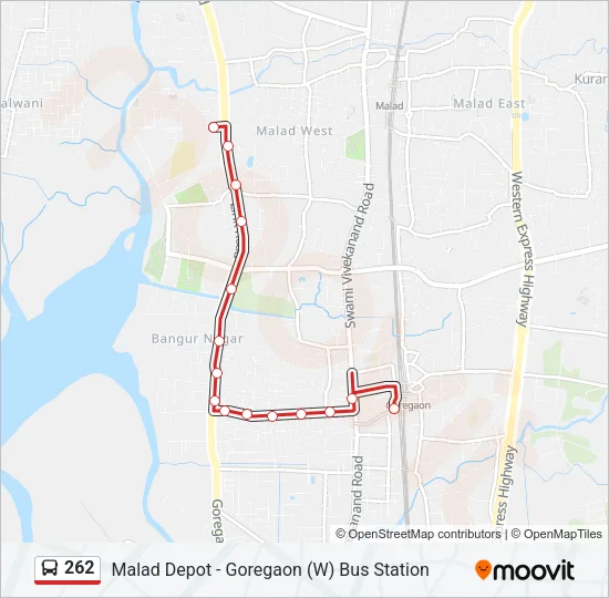262 Bus Line Map