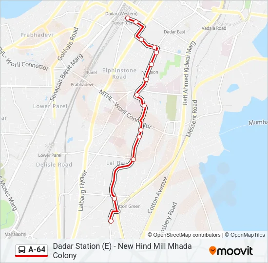 A-64 Bus Line Map