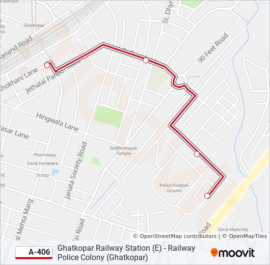 A-406 bus Line Map