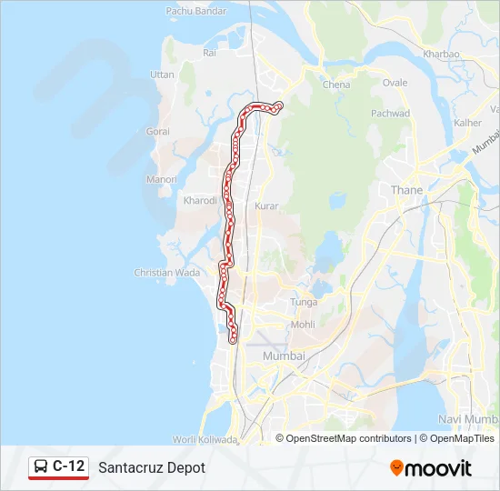 C-12 Bus Line Map