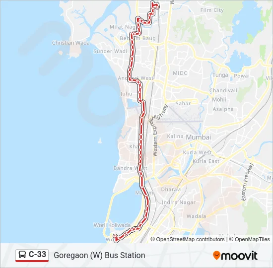 C-33 Bus Line Map