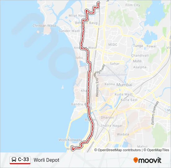 C-33 Bus Line Map