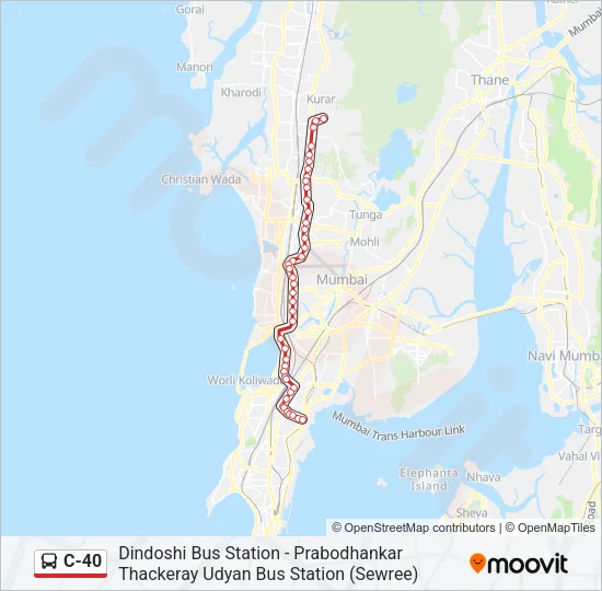 C-40 Bus Line Map