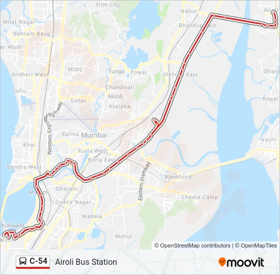 C-54 Bus Line Map