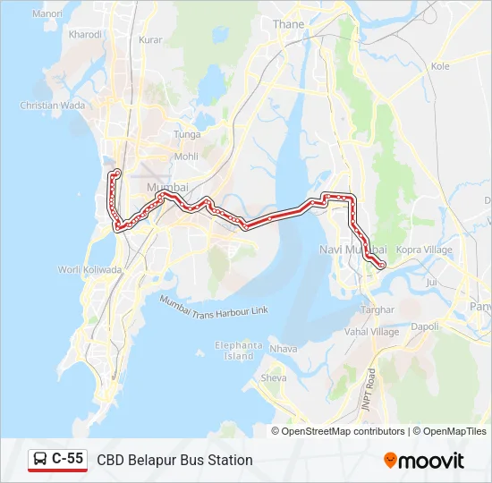 C-55 Bus Line Map