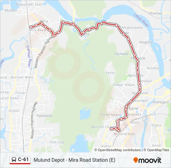 C-61 Bus Line Map
