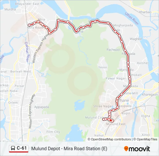 C-61 Bus Line Map