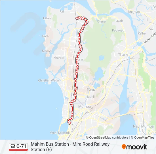 C-71 Bus Line Map