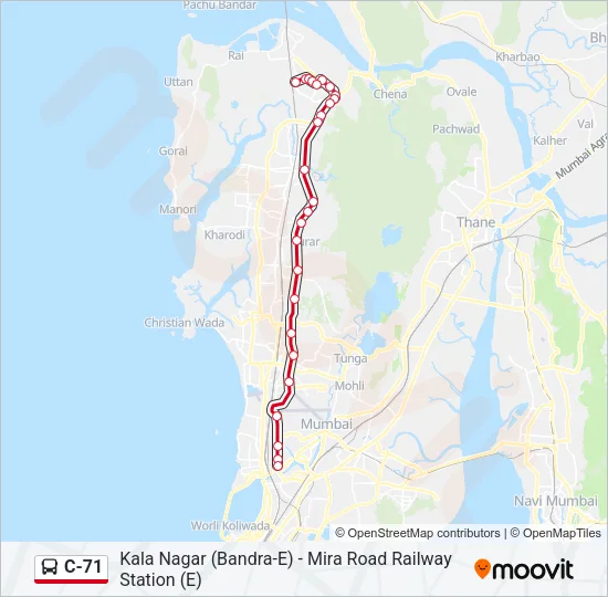 C-71 Bus Line Map