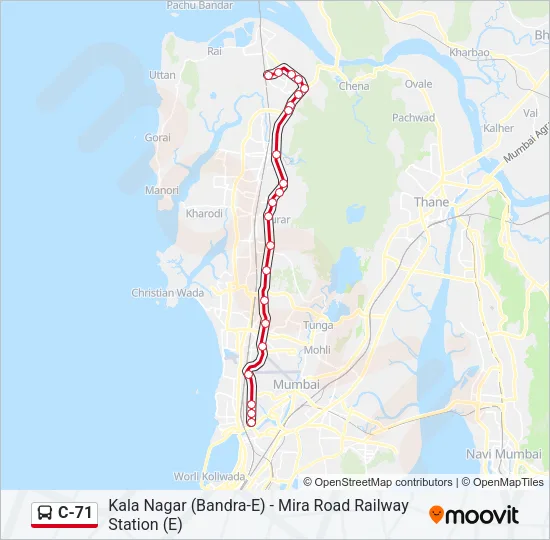 C-71 Bus Line Map