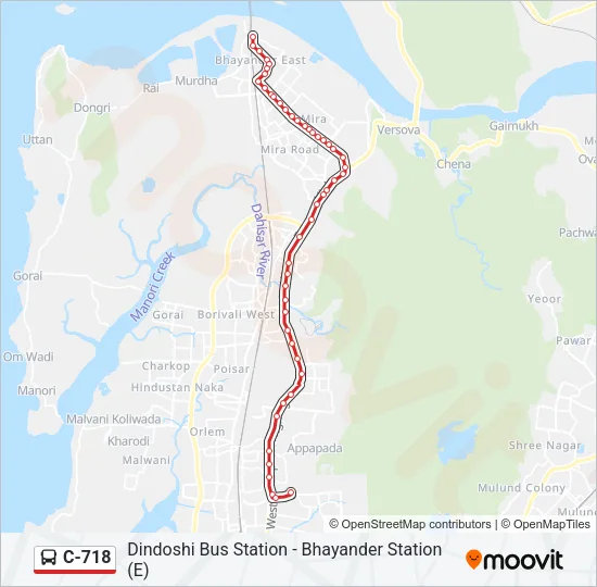 C-718 Bus Line Map