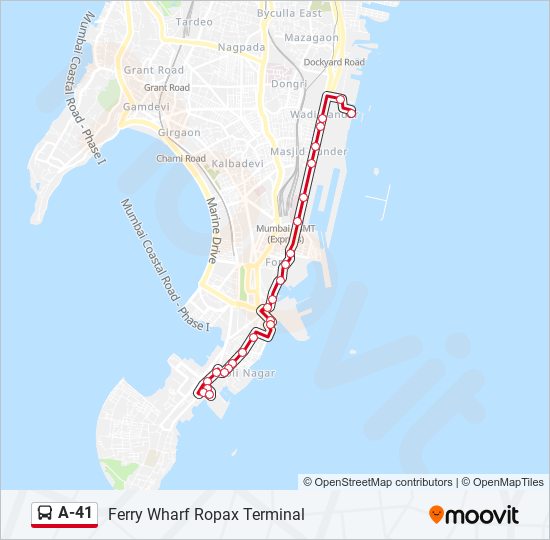 A-41 bus Line Map