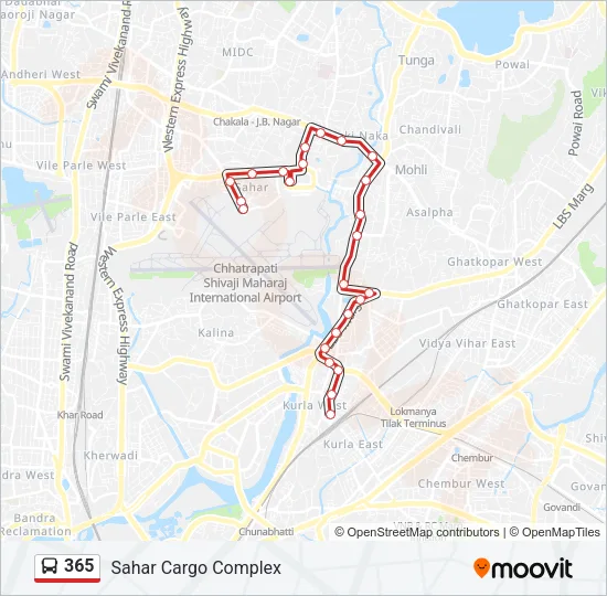 365 Bus Line Map