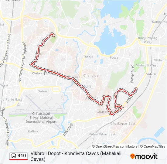 410 Bus Line Map