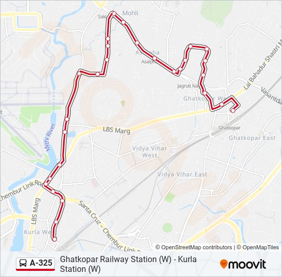 A-325 bus Line Map