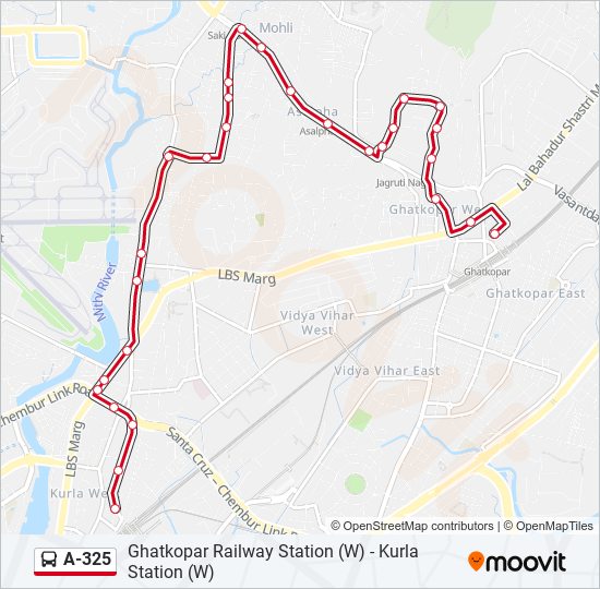 A-325 bus Line Map