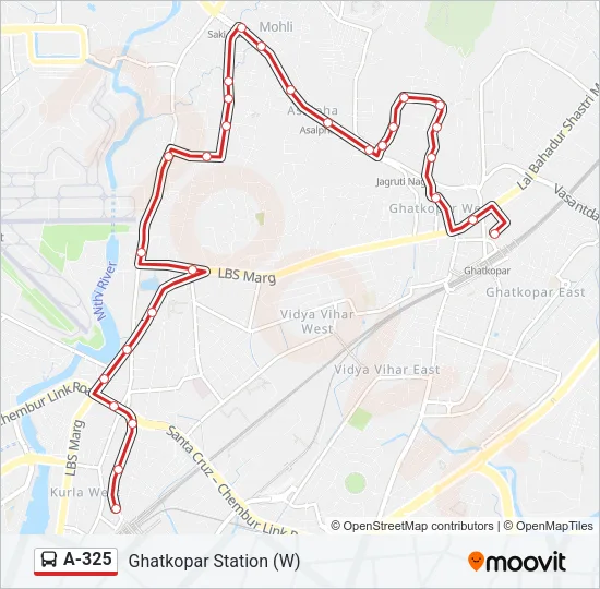 A-325 Bus Line Map