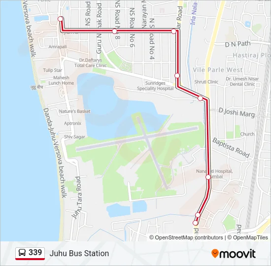 339 Bus Line Map