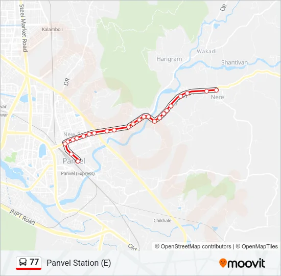 77 Bus Line Map