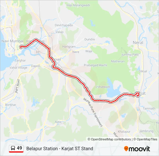 49 Bus Line Map