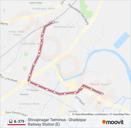 A-379 bus Line Map