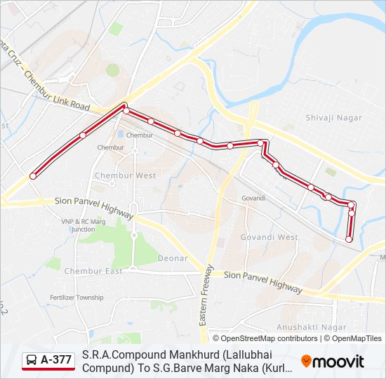 A-377 bus Line Map