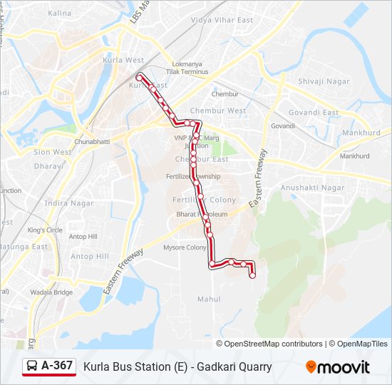 A-367 bus Line Map