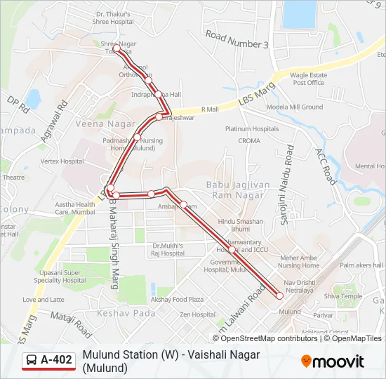 A-402 Bus Line Map