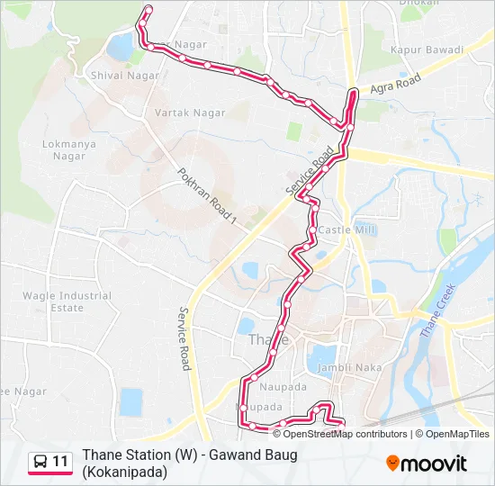 11 Bus Line Map