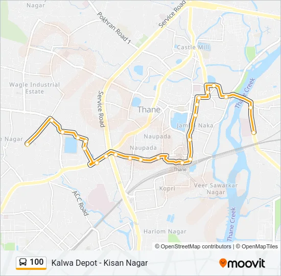 100 Bus Line Map