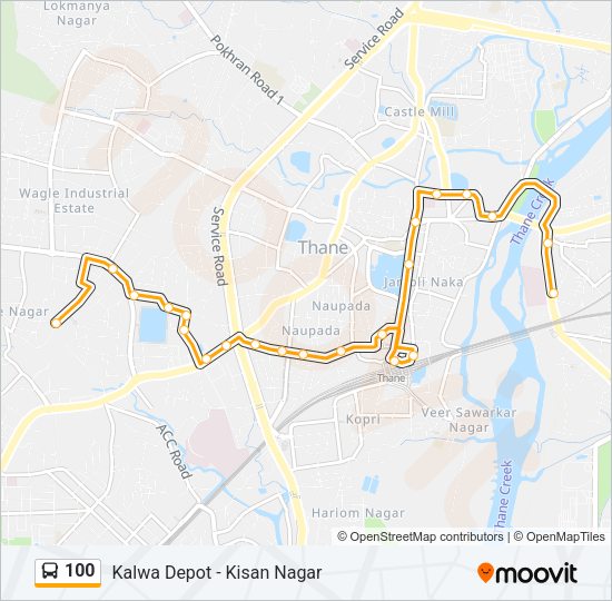 100 Bus Line Map