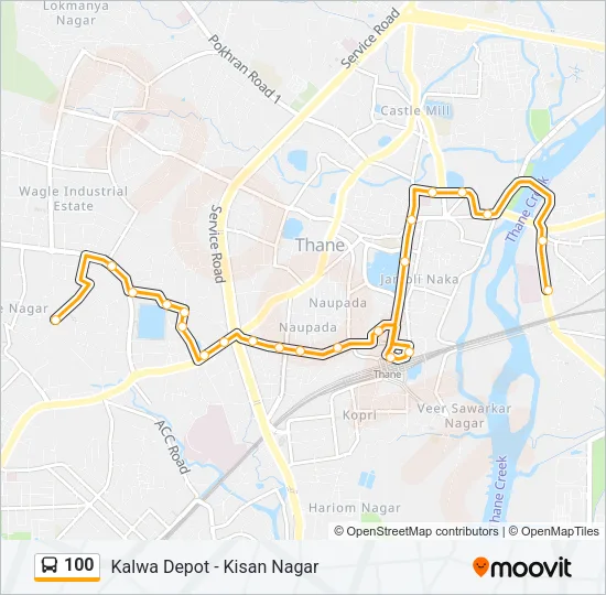 100 Bus Line Map